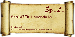 Szalók Levendula névjegykártya